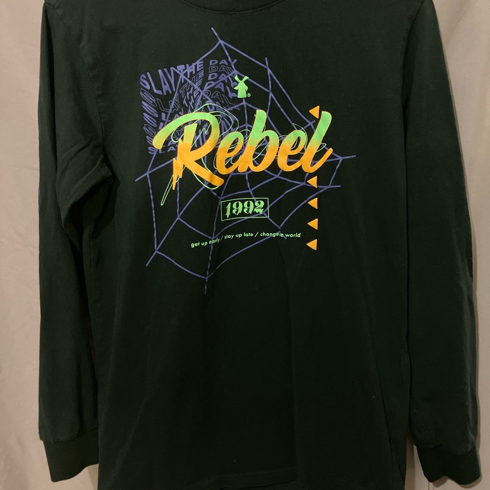 Rebel Halloween Graphic Long Sleeve Shirt